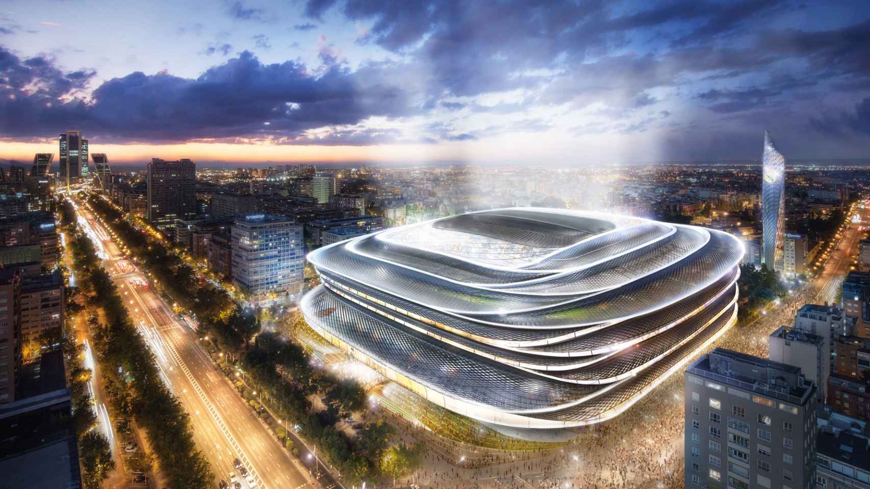 Segunda propuesta de Norman Foster y Rafael de La-Hoz para la reforma del Estadio Santiago Bernabéu