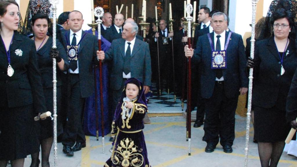El Campanillero de la semana santa de Almogía.