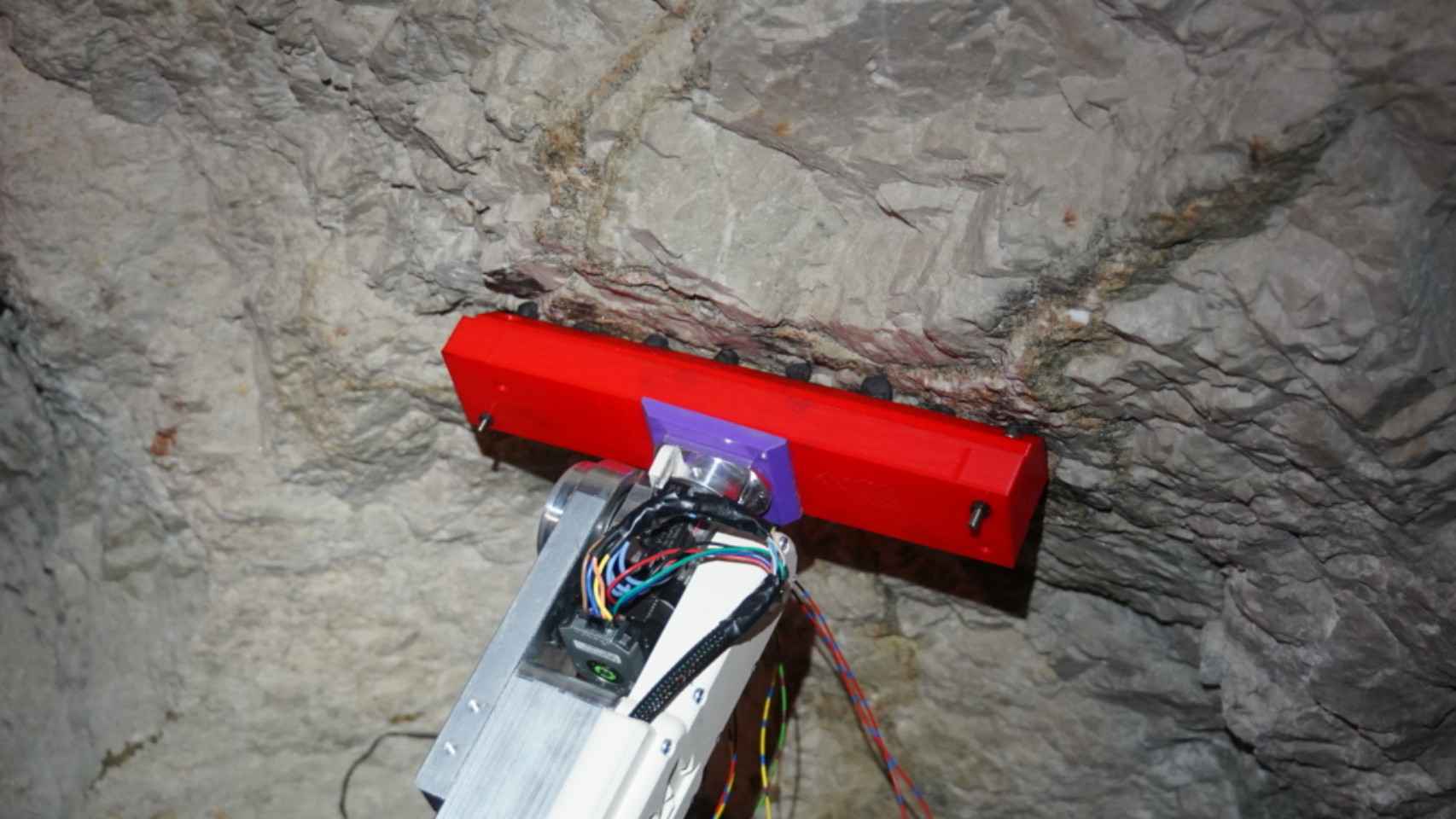 Uno de los sensores del prototipo RM1 para detectar la composición de las rocas