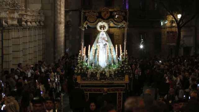 La Virgen del Amparo, el pasado año 2023 nada más salir de la Catedral de Toledo.
