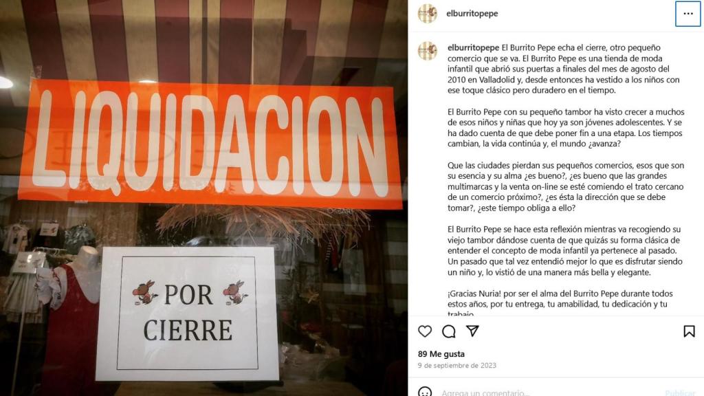 Imagen del cierre de El Burrito Pepe