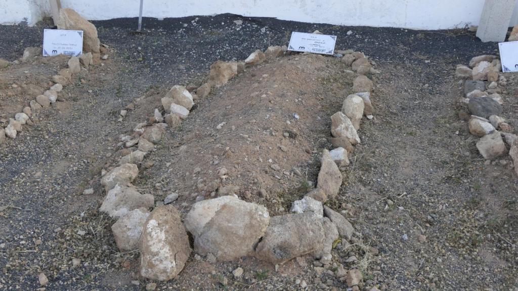 Tumbas del cementerio de Lanzarote.