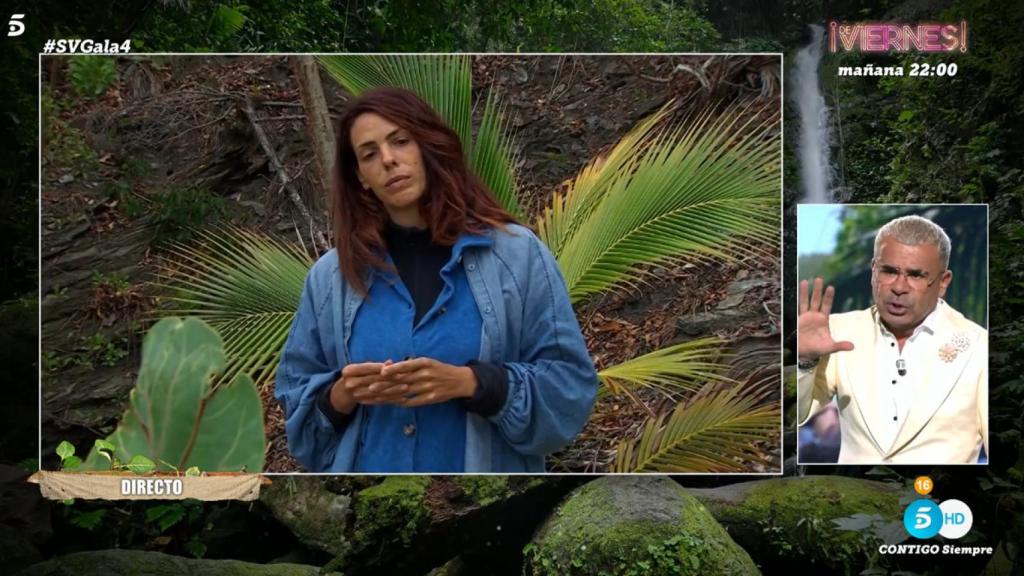 Laura Matamoros y Jorge Javier Vázquez en 'Supervivientes'.