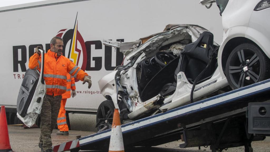 Imagen del coche siniestrado