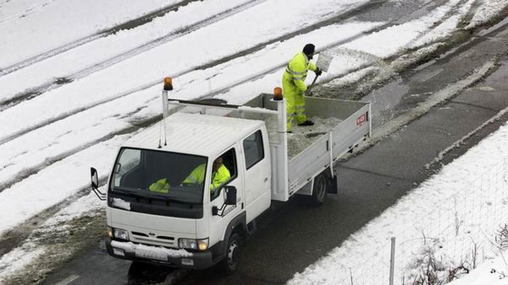 Nieve en las carreteras de Castilla y León