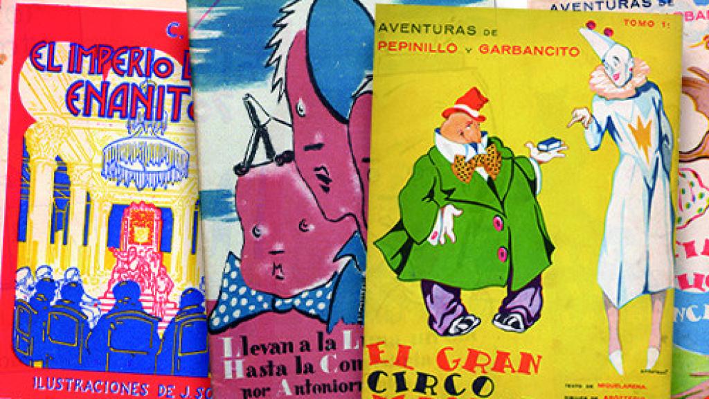 Portadas de cuentos infantiles de la época.
