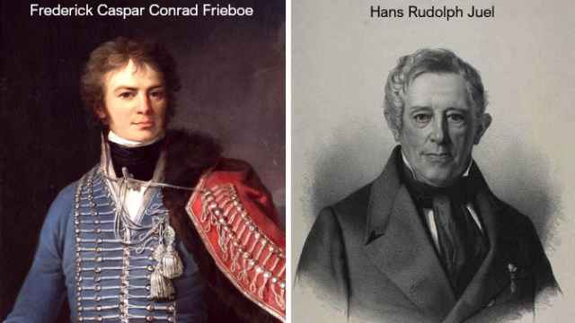Frederik Caspar Conrad Frieboe y Hans Rudolph Juel, benefactores del Dragón alcazareño Isidoro Panduro