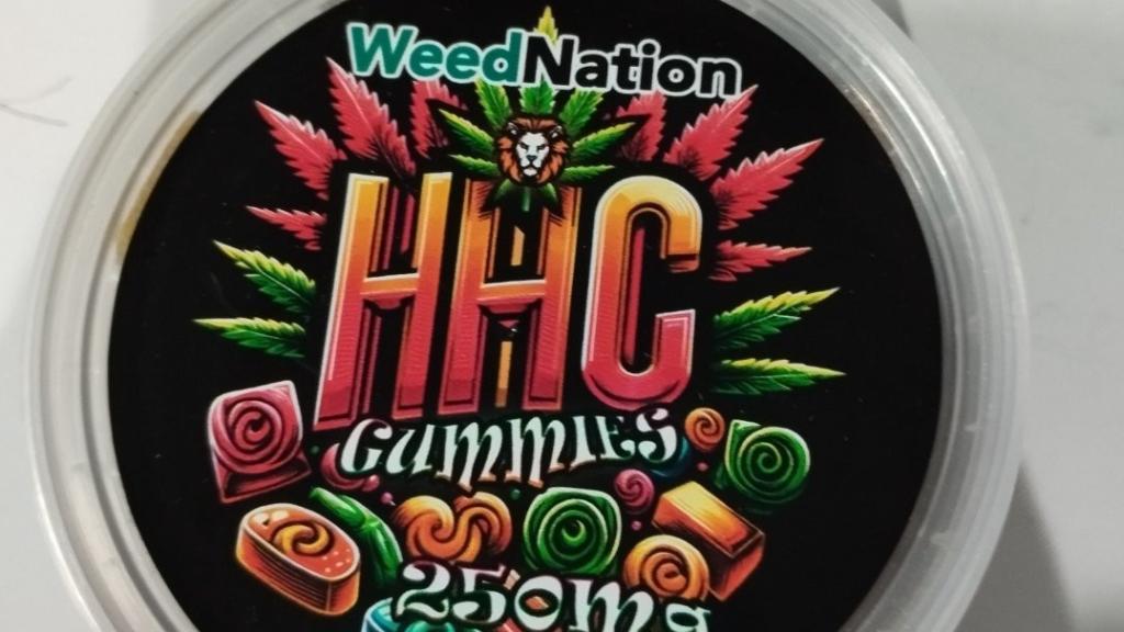 La caja de gominolas con hexahidrocannabinol.