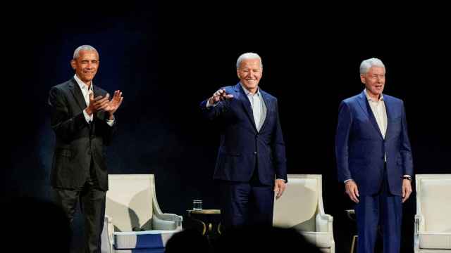 Barack Obama, Joe Biden y Bill Clinton.