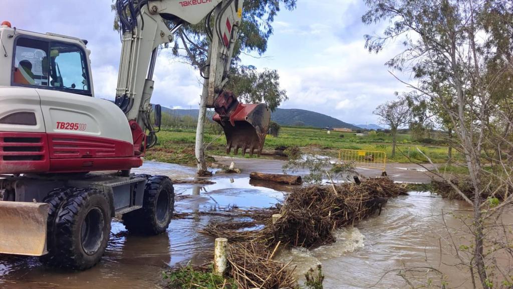 La crecida del río Bañuelos. Fotografía de la Confederación Hidrográfica del Guadiana.
