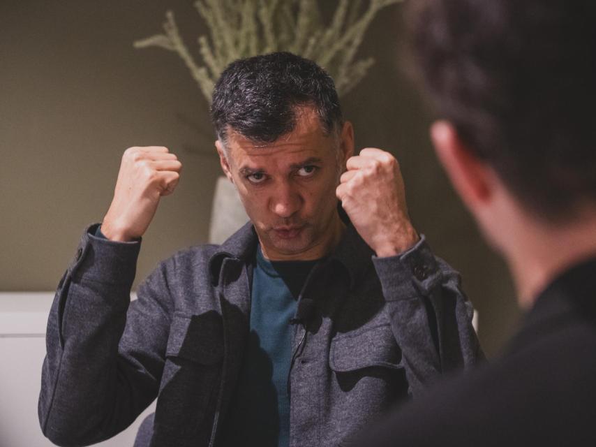 Stéphane Duguin, durante la entrevista.