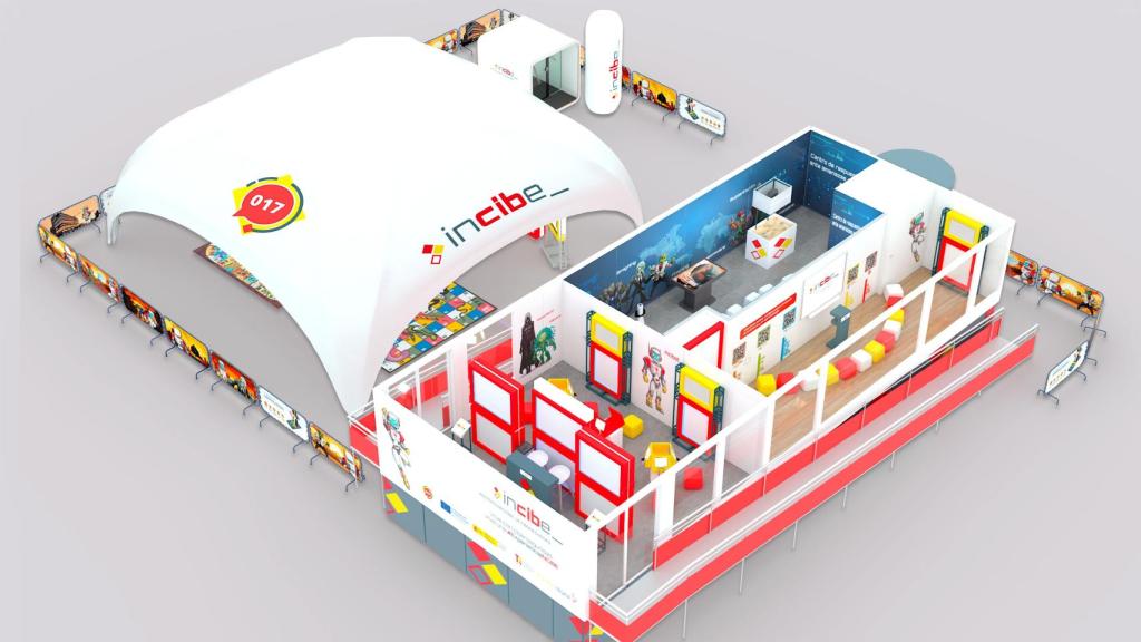 Así es la carpa con las actividades que ofrece la Experiencia Roadshow Incibe.