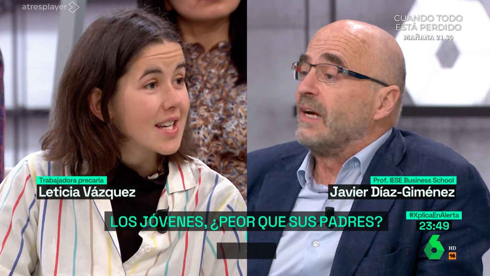 Leticia Vázquez y Javier Díez-Giménez en 'laSexta Xplica'.