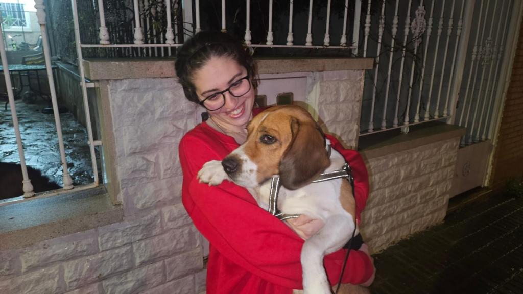 Reencuentro feliz de Paula y Simba