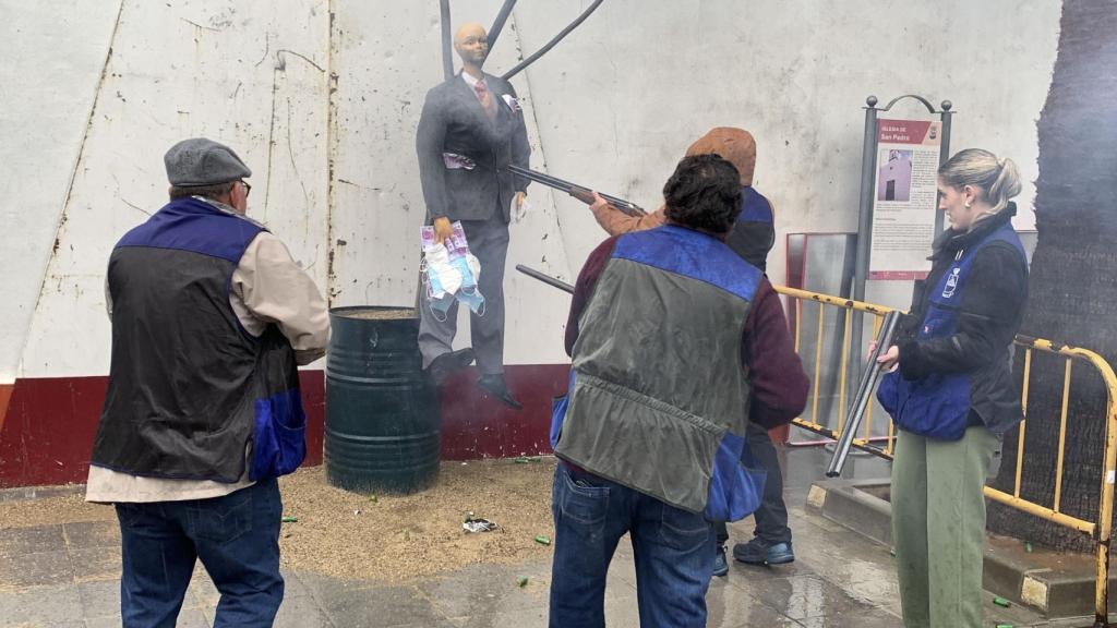 El Judas de Coripe, tiroteado por los cazadores.