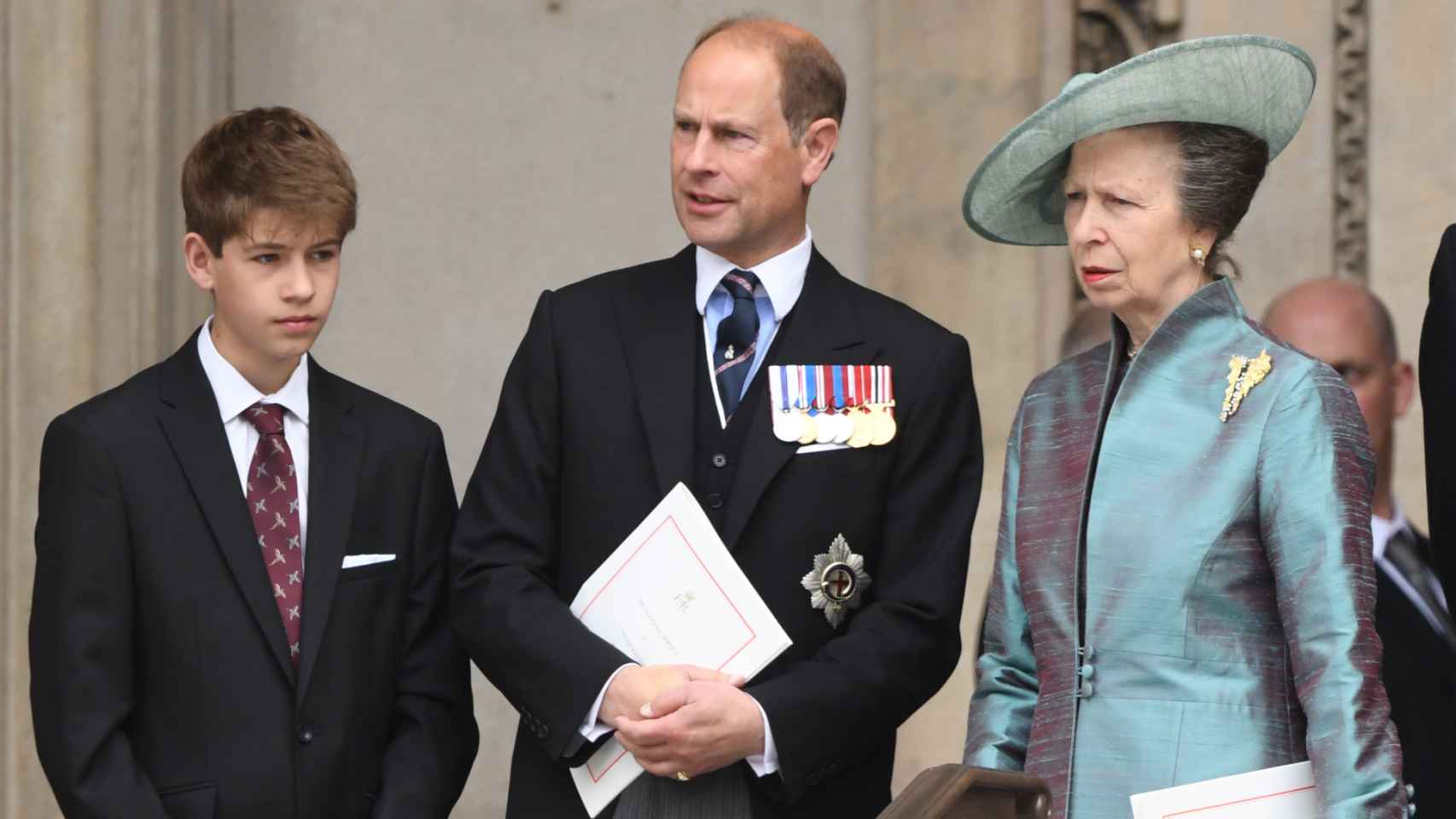 La familia real británica durante el Jubileo de Platino en 2022.