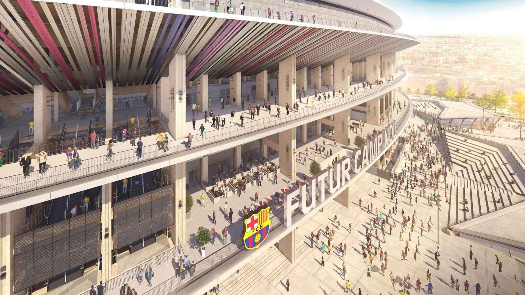 Simulación de los accesos al nuevo Camp Nou