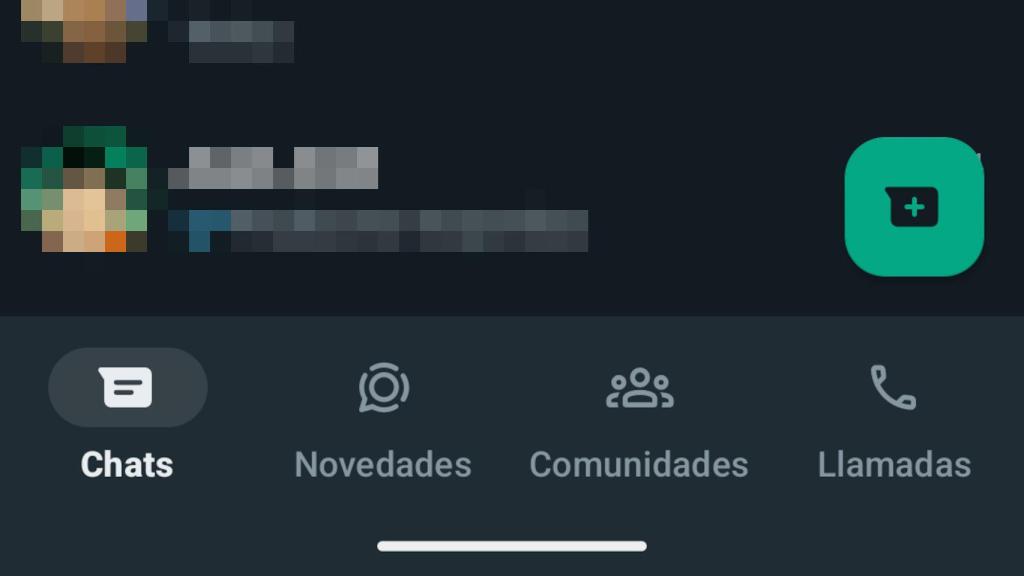 Nueva barra inferior de WhatsApp