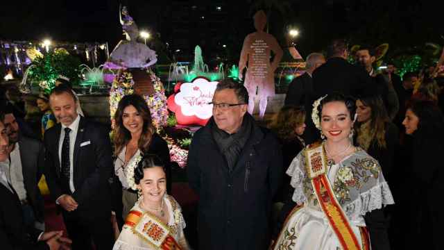 El alcalde de Murcia, José ballesta, durante el acto de inauguración de las Fiestas de Primavera.