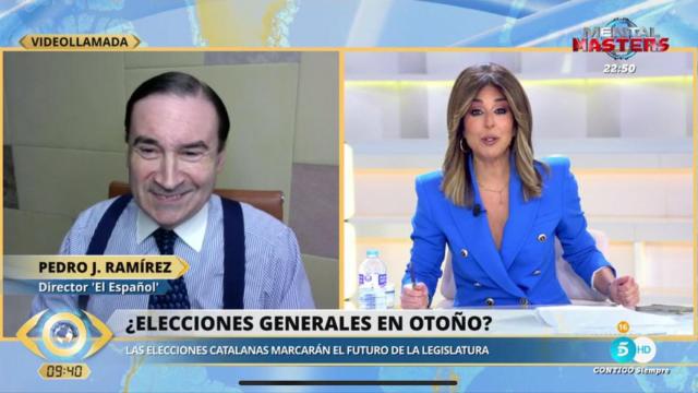 El director y presidente de EL ESPAÑOL, Pedro J. Ramírez, este lunes en 'La Mirada Crítica'.