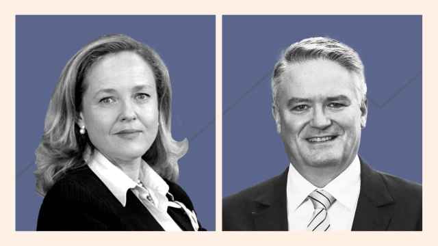 Nadia Calviño, presidenta del Banco Europeo de Inversiones (BEI) y Mathias Cormann, secretario general de la OCDE.