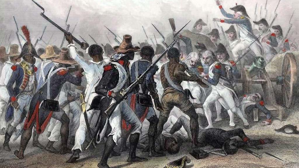 Recreación de la batalla de Crête-à-Pierrot (1802) por Auguste Raffet.
