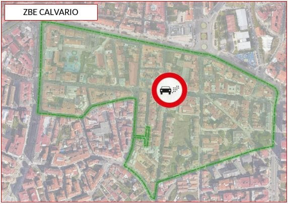 Plano de la ZBE del Calvario. Foto: Concello de Vigo