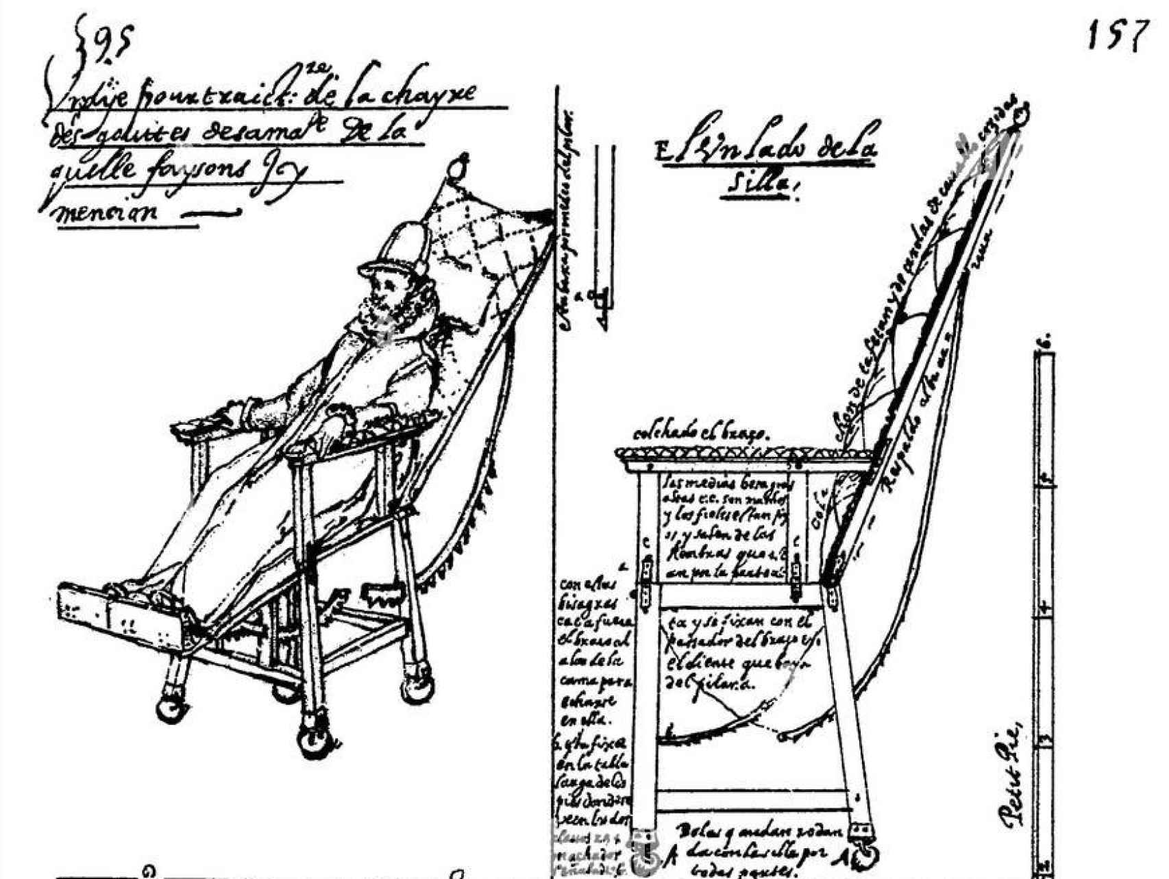 La primera silla de ruedas para un inválido fue creada para Felipe II.