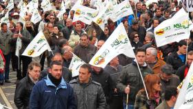 Manifestación con agricultores de UPA Coag