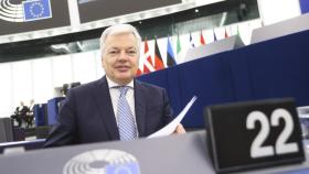 El comisario de Justicia, Didier Reynders, durante una comparecencia en la Eurocámara