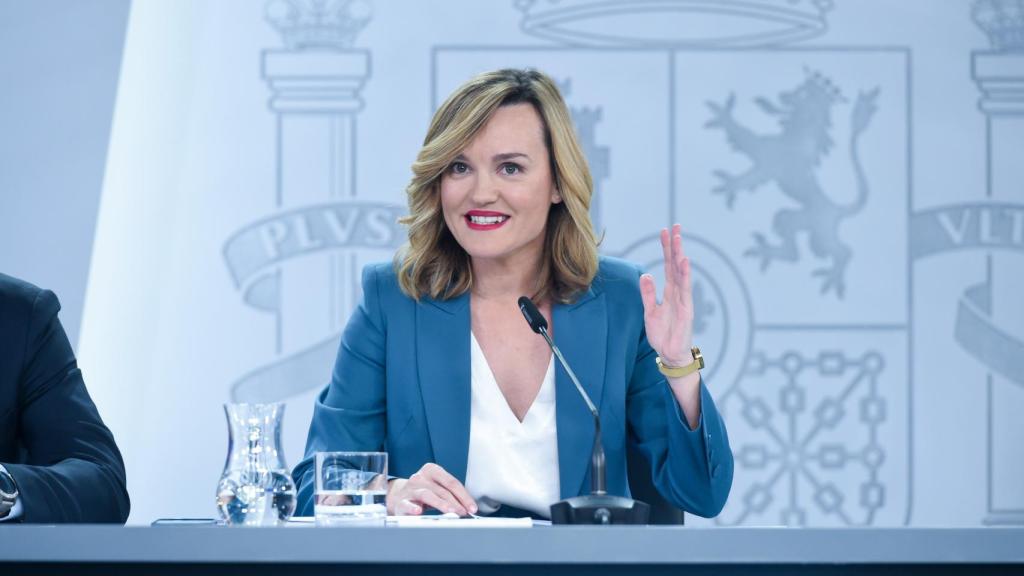 La portavoz del Gobierno, Pilar Alegría, este martes en Moncloa.