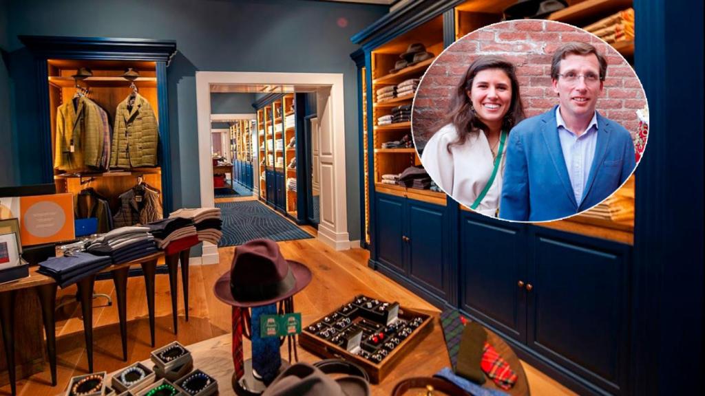 Interior de la Sastrería Fernández Prats | Teresa Urquijo y Moreno junto a José Luis Martínez -Almeida.