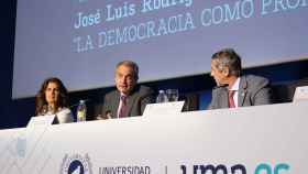 José Luis Rodríguez Zapatero este martes en la Universidad de Málaga.