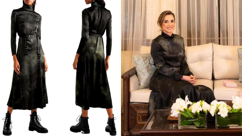 Rania lleva un vestido de Marques'Almeida.