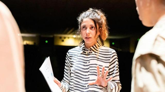 Andrea González en el aula de teatro de la USC.