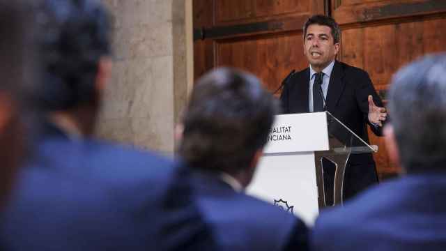 El presidente de la Generalitat, Carlos Mazón, en la presentación del Plan de Vivienda 'Vive Comunitat Valenciana'. Europa Press / Rober Solsona