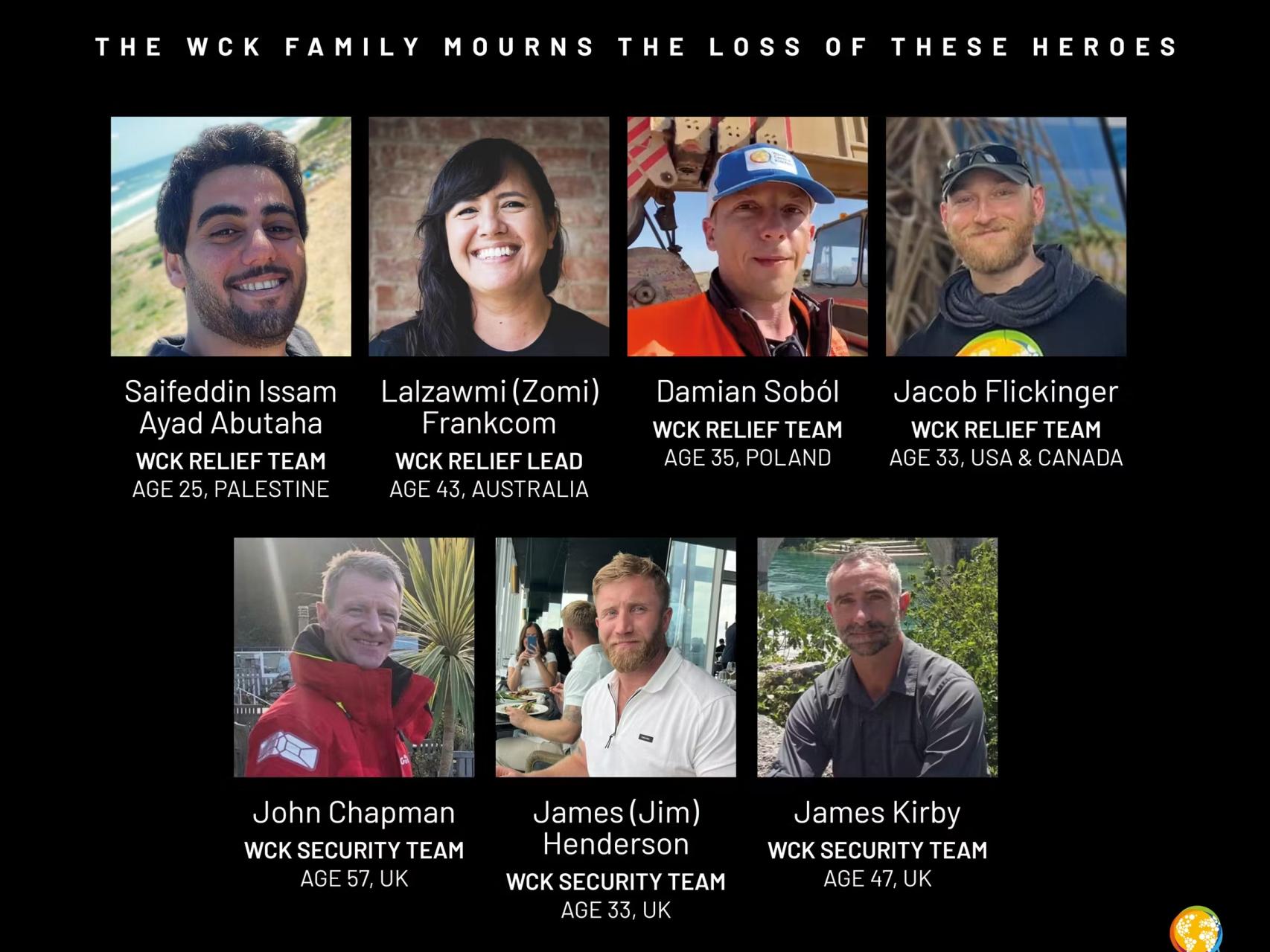 Los siete héroes de World Central Kitchen