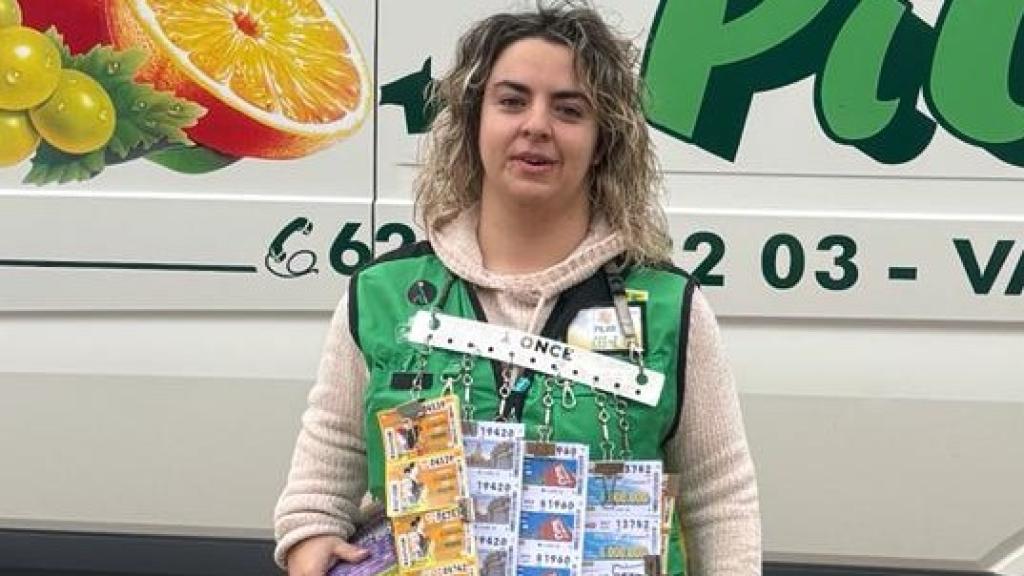 María del Pilar Fernández García, la vendedora de la ONCE que ha repartido 50.000 euros en Valderas