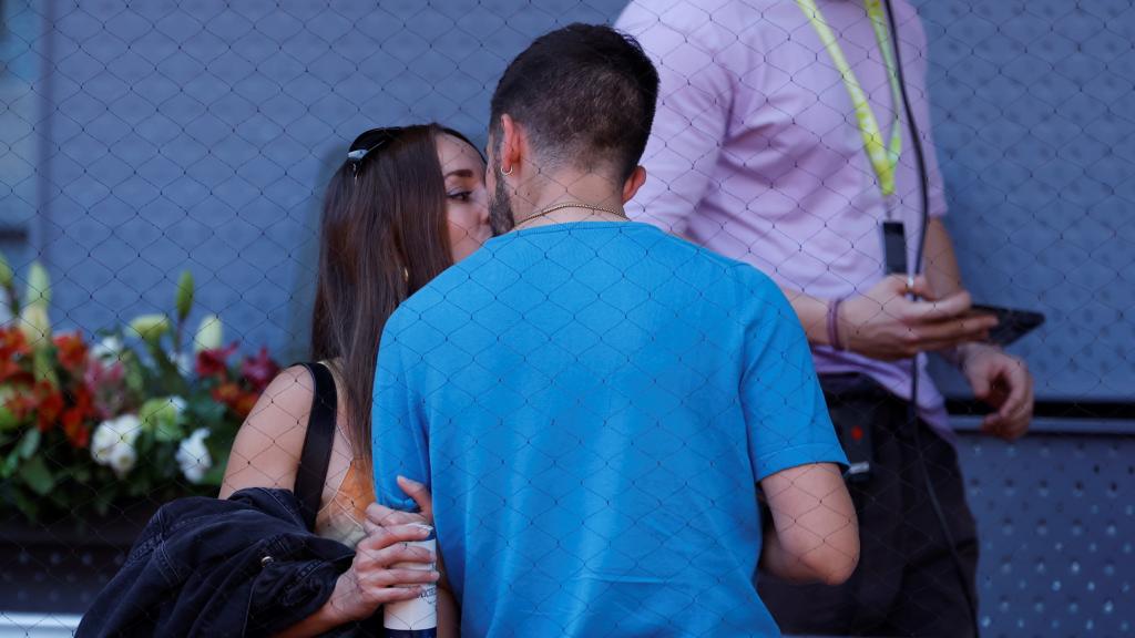 David Broncano y Silvia Alonso, en la Mutua Madrid Open de 2023.