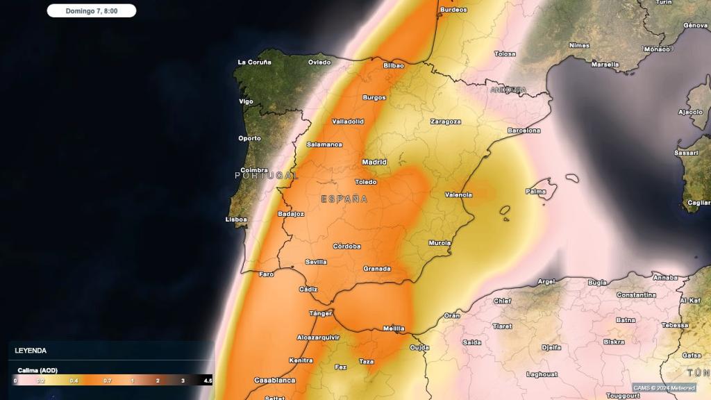Previsión de Meteored.