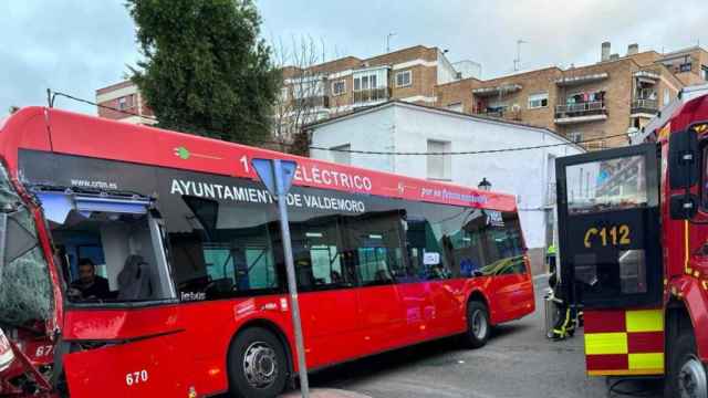 El autobús en Valdemoro.