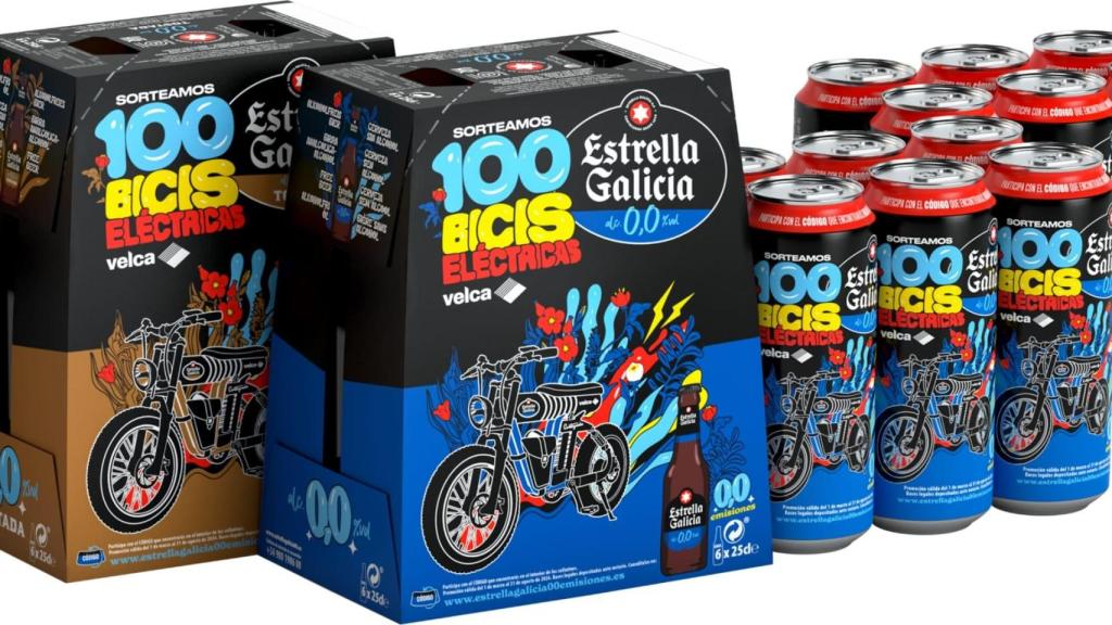 Estrella Galicia 0,0 y Velca sortean 100 bicicletas eléctricas hasta el 31 de agosto