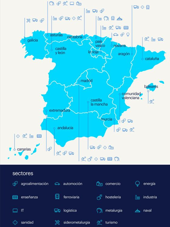 Mapa elaborado por Randstad.