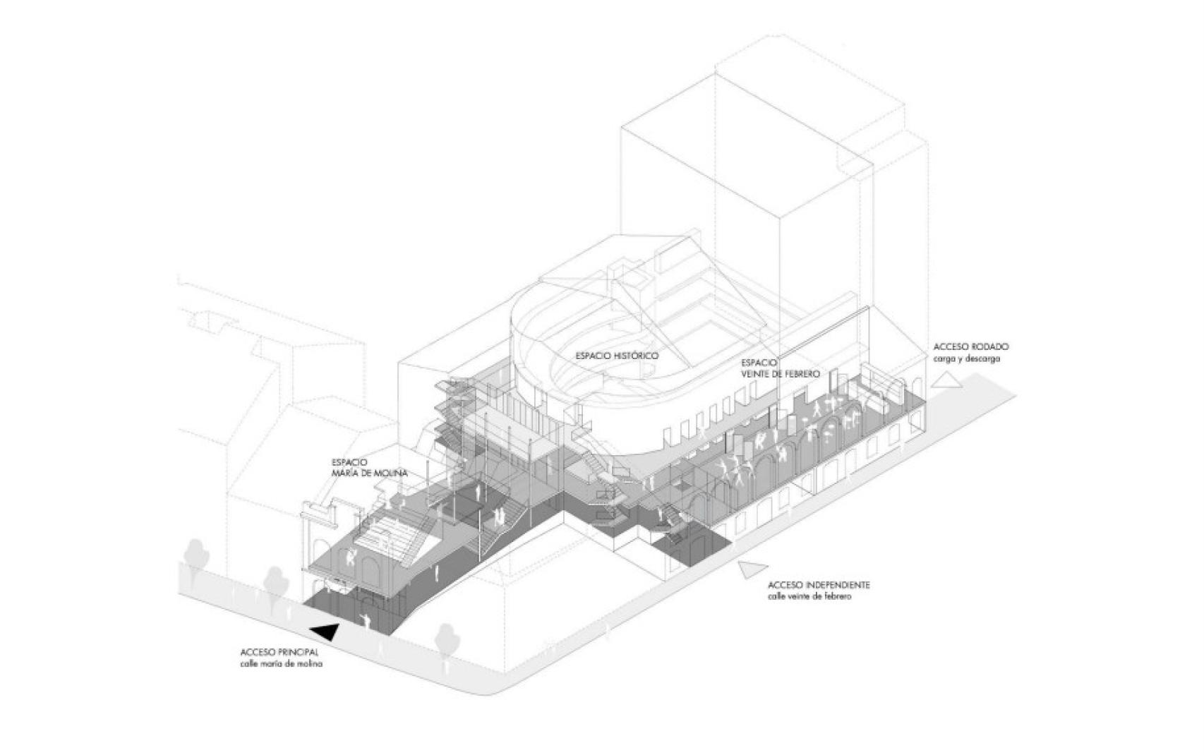 Plano del nuevo Teatro Lope de Vega de Valladolid