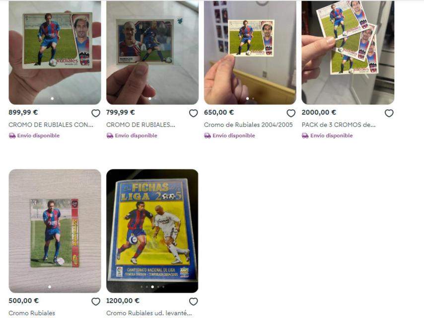 Cromos de Luis Rubiales a la venta en Wallapop.