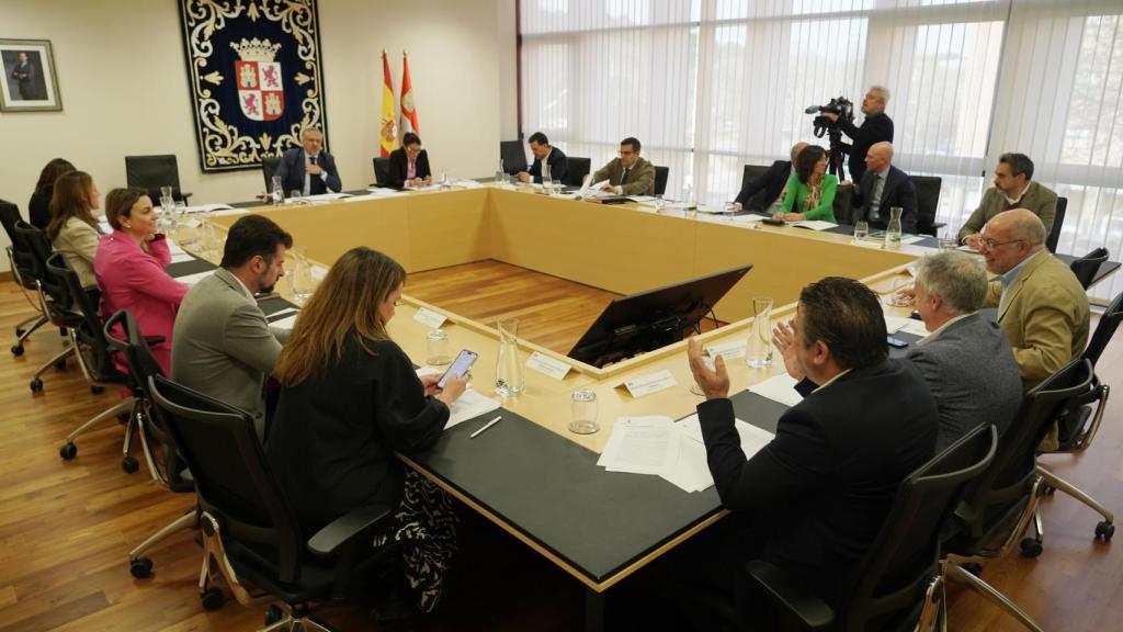 Imagen de la reunión de la Junta de Portavoces de este jueves.