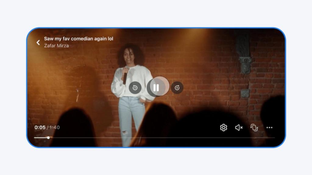 Nuevo reproductor de vídeo de Facebook en horizontal