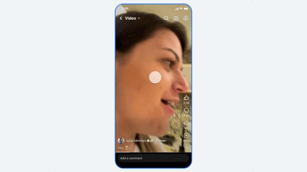 Nuevo reproductor de vídeos de Facebook en vertical