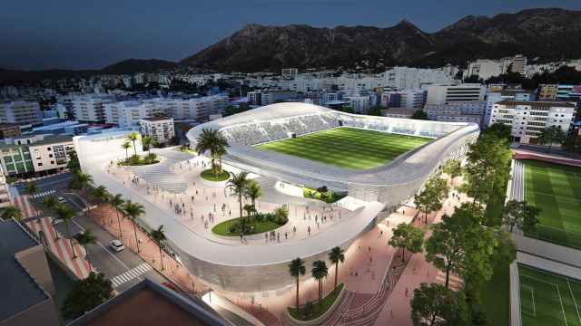 Imágenes del futuro estadio de fútbol de Marbella.