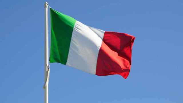 Imagen de archivo de la bandera de Italia.